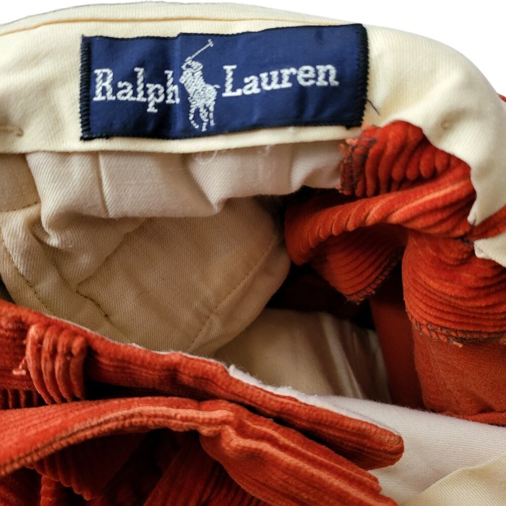 Ralph Lauren Women's Rust Corduroy Pants - Picture 7 of 9